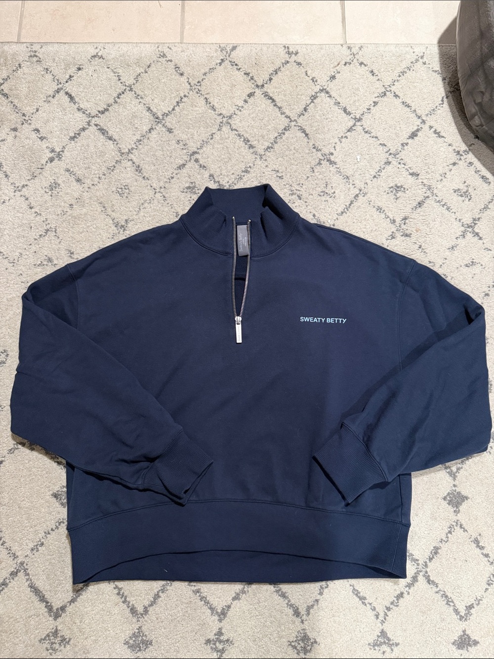 Sweaty Betty Navy Half-Zip Pullover Sweater